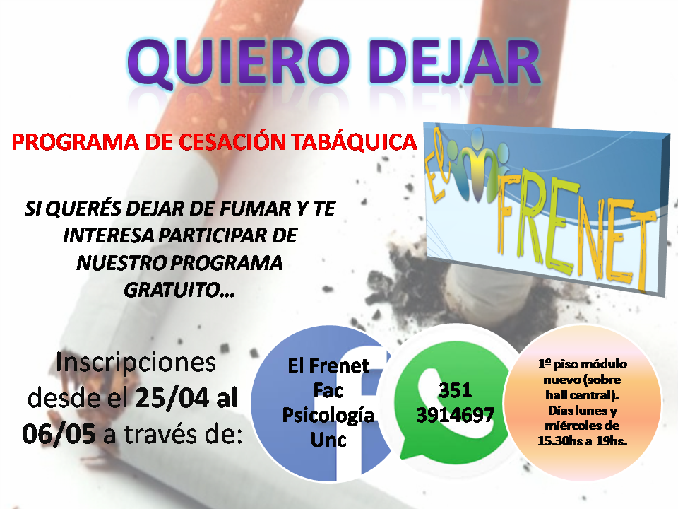 ElFrenet's tweet photo. Nada mejor que empezar así.... Largamos con el programa de cesación tabáquica "Quiero Dejar"... @SurEnPsico https://t.co/tpbWOC6MwL