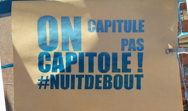 Xlrahc's tweet photo. #NuitDebout #Toulouse Aujourd'hui #48mars, on Capitole toujours ! https://t.co/MrjAR9Lmvg