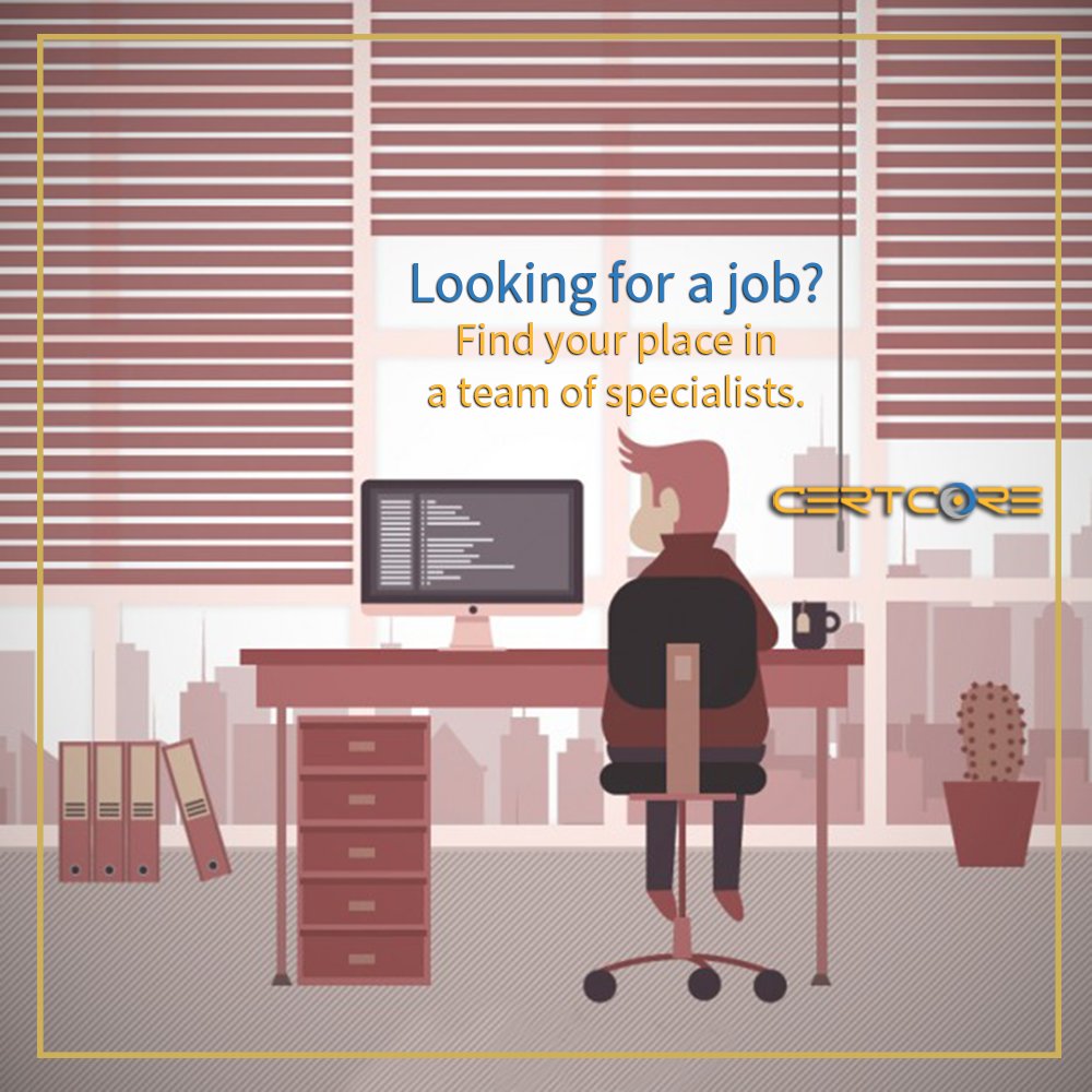 CertCore's tweet image. Check our Careers section periodically and apply for a position. #workwithcertcore