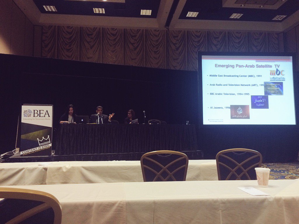 Caravan_AUC's tweet photo. #HappeningNow at #BEA2016 @JRMCAUC Professors Dalia Ashmawi, Mervat AboOaf &amp; Hafez ElMirazi talk media in #Egypt. https://t.co/cLwm8d1e3G