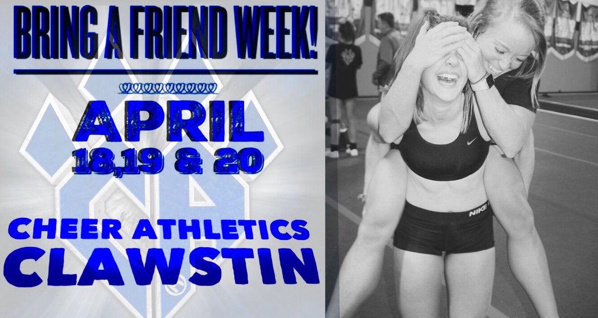 ITS HERE! Bring a friend week starts today! See you all soon &amp; don't forget to register TODAY for tryouts! 3 weeks👍
