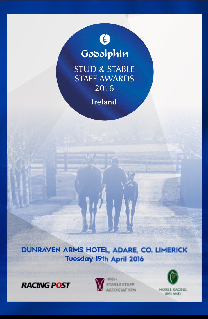 Big night <a href="/DunravenArms/">The Dunraven</a> tomorrow for <a href="/godolphin/">Godolphin</a> #StudAndStableStaffAwards! Good luck to the very deserving finalists