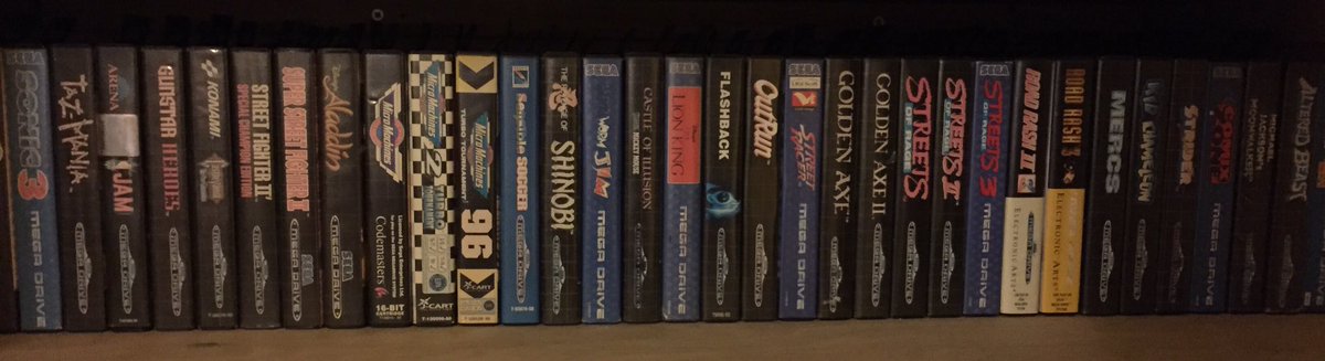 shenmue_hugh's tweet image. A snapshot of some of my Sega collection. A lot that I couldn&apos;t get in the pictures #notenoughshelfspace
