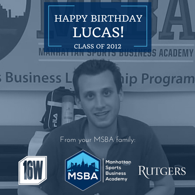 goMSBA's tweet photo. Happy Birthday to #MSBA12 alum @LucasBiebelberg! https://t.co/0jznwhqS0E