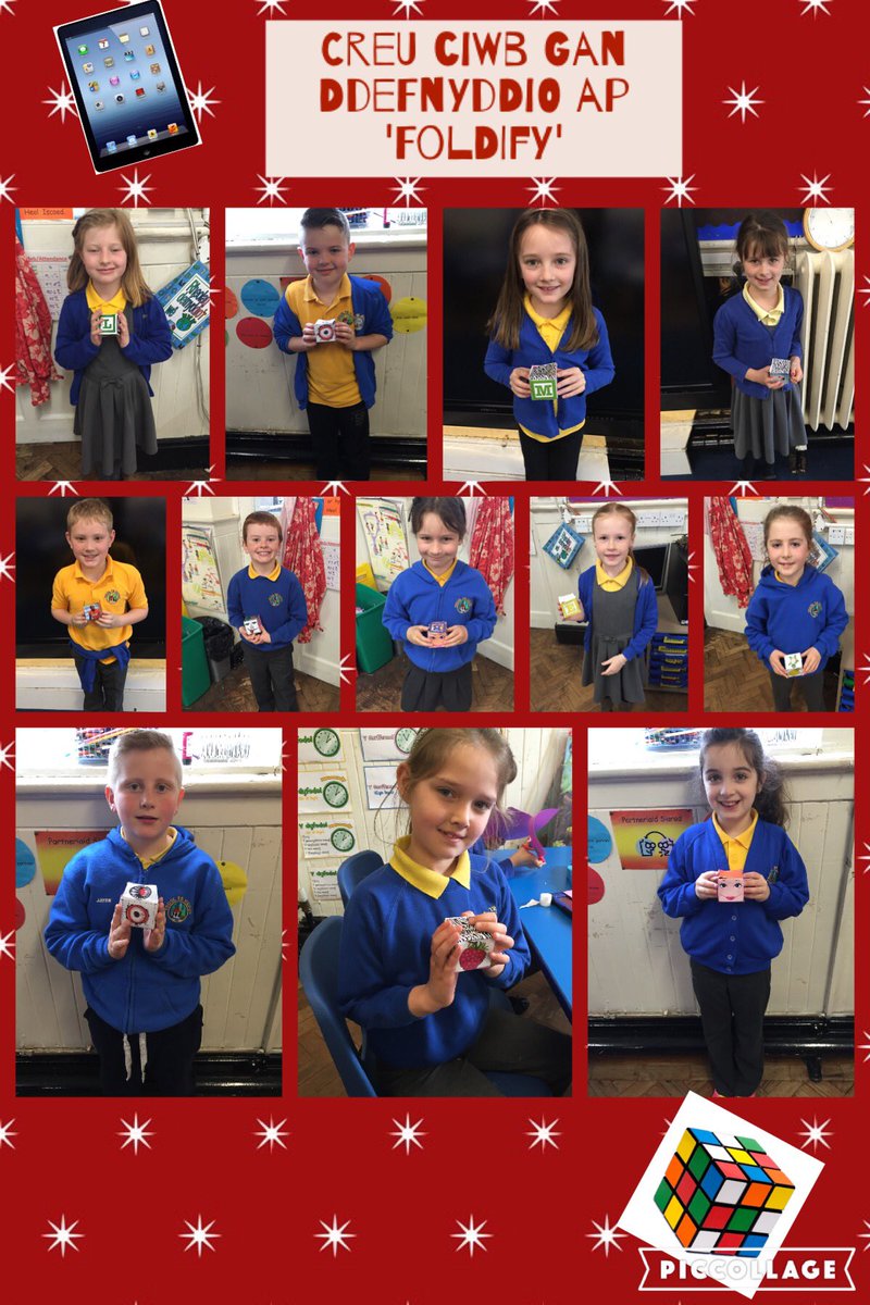 YsgolyrHendy's tweet photo. Year 3/4 have enjoyed using a new app today to create a 3d shape #foldify #shapes https://t.co/VhEzpL8JP9