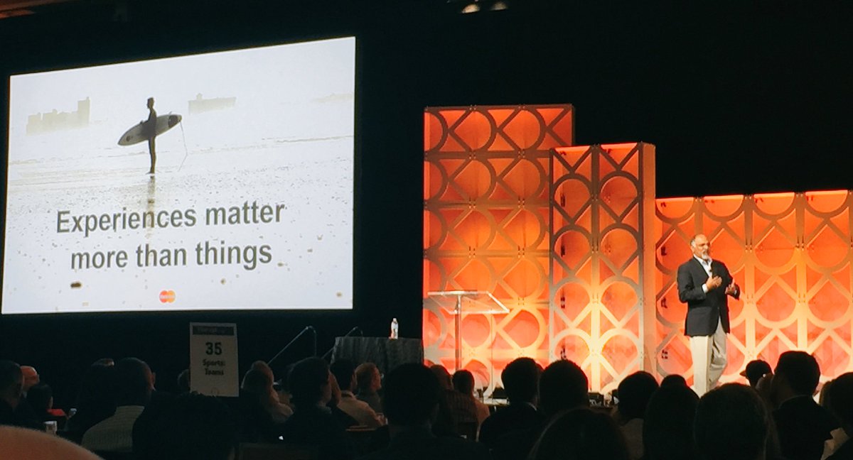 JackieEisen's tweet photo. Raja Rajamannar, CMO of @MasterCard taking the stage at #IEG2016 talking #Priceless role partnerships play! #NYCWFF https://t.co/IxtzjMWkYz