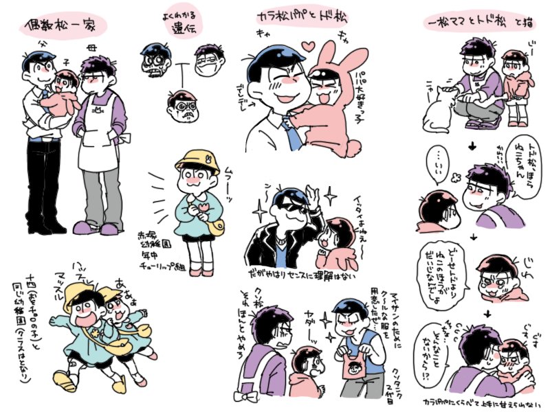 前にモソモソ言ってた私だけが楽しい妄想だよ✌️偶数松親子パロ めちゃ好き勝手やってるので注意してね 