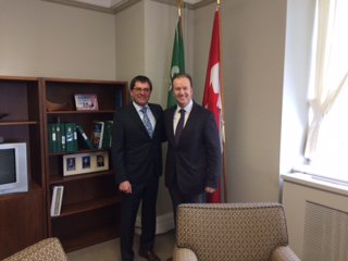 Heureux de rencontrer Alan Spacek, le maire de Kapuskasing, à son passage à Ottawa. #fierdemesracines