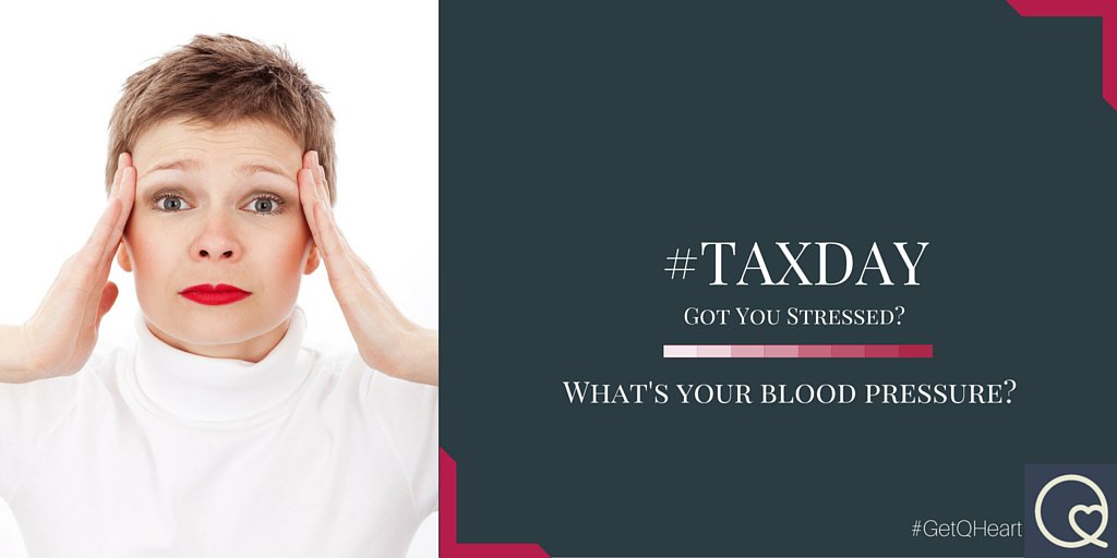Are you curious about how stress impacts your blood pressure? Download Q Heart: apple.co/216Ug4i  #TaxDay
