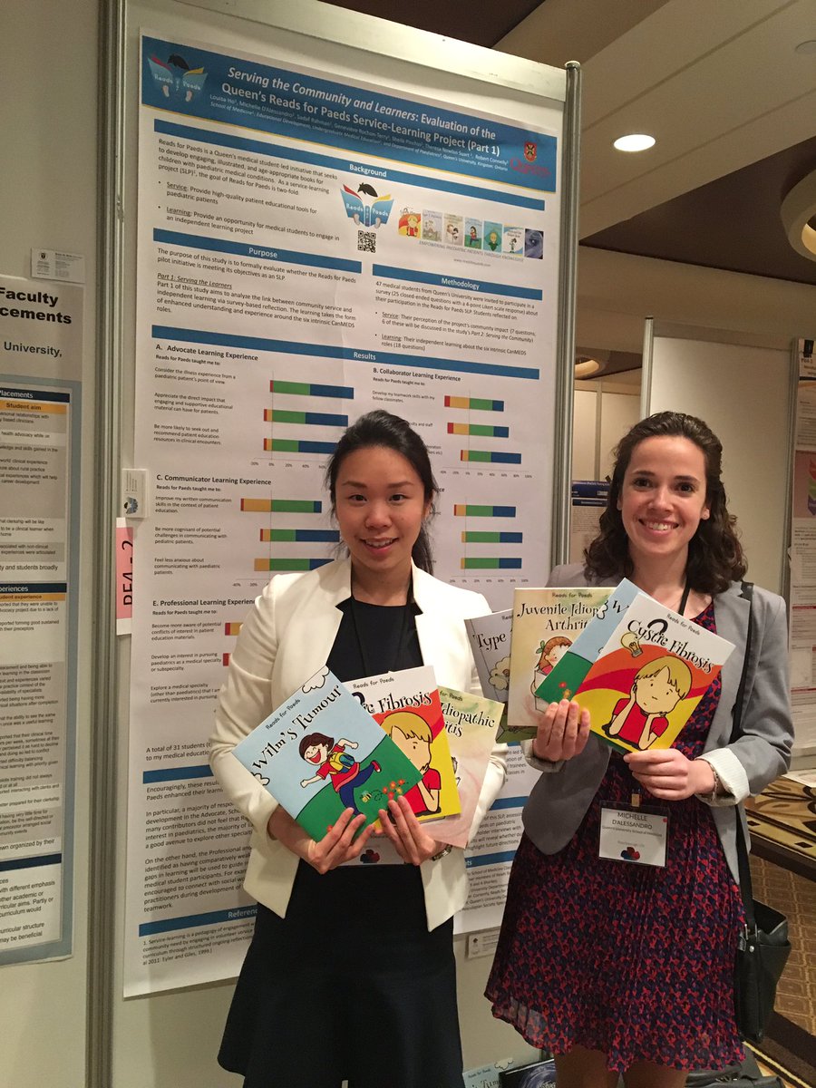 @Ellle_Ho and Michelle D'Alessandro presenting Reads for Paeds @MedEdConference repping @QueensUGME #ccme16
