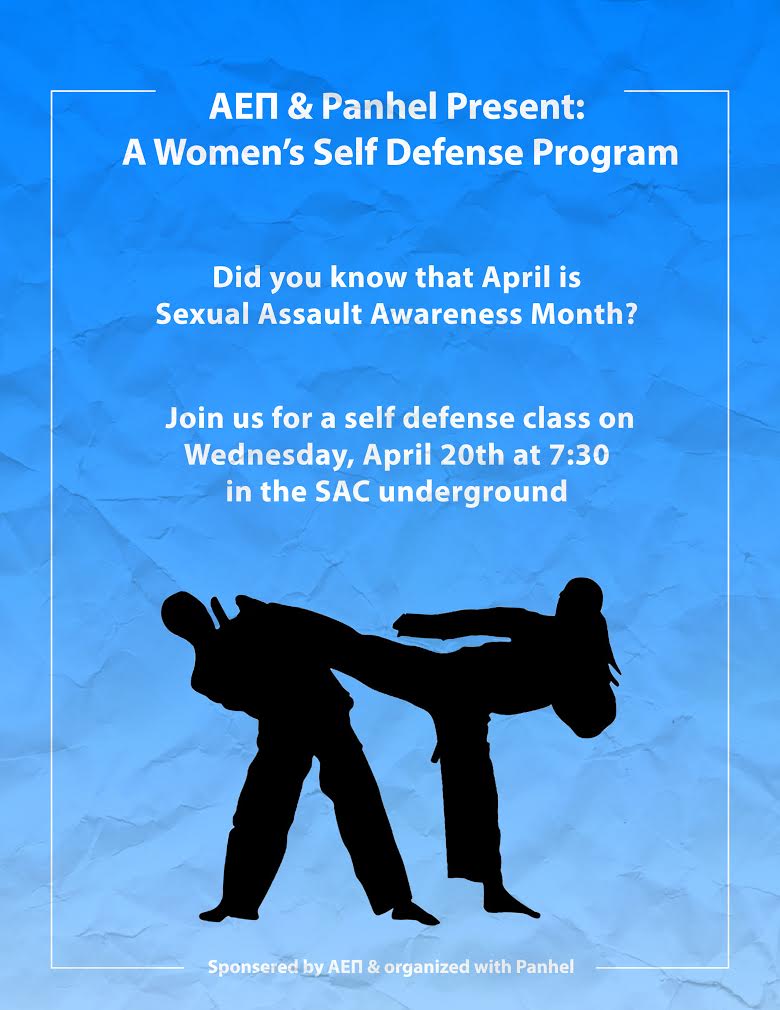 Don't forget about the self defense class with <a href="/AEPiTemple/">Alpha Pi Chapter</a> THIS Wednesday evening at 7:30 in the SAC Underground!