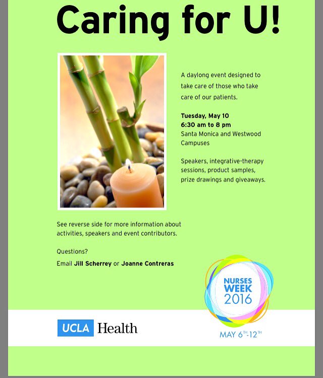 Vendors if you wanna be a part of this #CaringforU event msg me! #ucla #nurses #nursesweek  <a href="/Honest/">HONEST</a> <a href="/jessicaalba/">Jessica Alba</a>