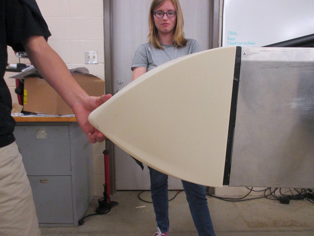 EaglesRacingGP's tweet photo. Finally got our new beak - 37 hour print!! We're so excited, and we just can't hide it!!😂👏🎶💃 #hcsgreenpower https://t.co/IA4QtmsHu1
