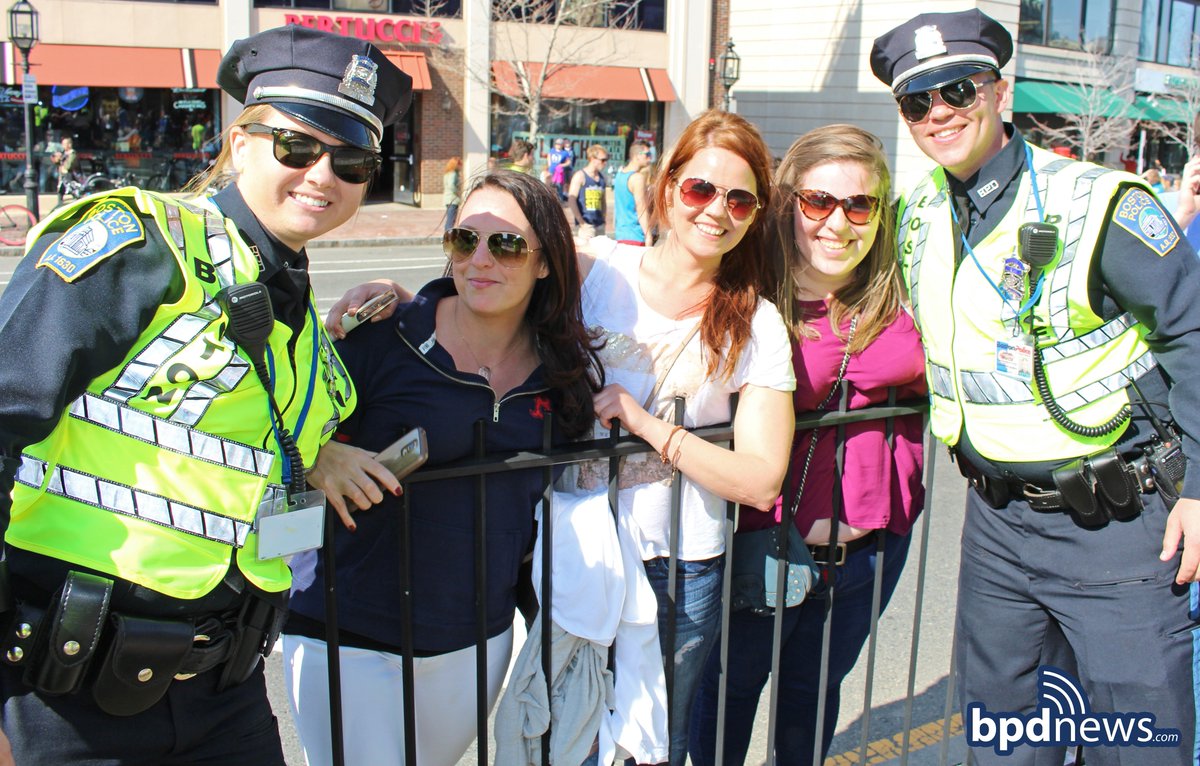 bostonpolice's tweet photo. #BPD happy to report no arrests made at this year's @bostonmarathon. Fan behavior could not have been better. https://t.co/UCbI7X4Uqw