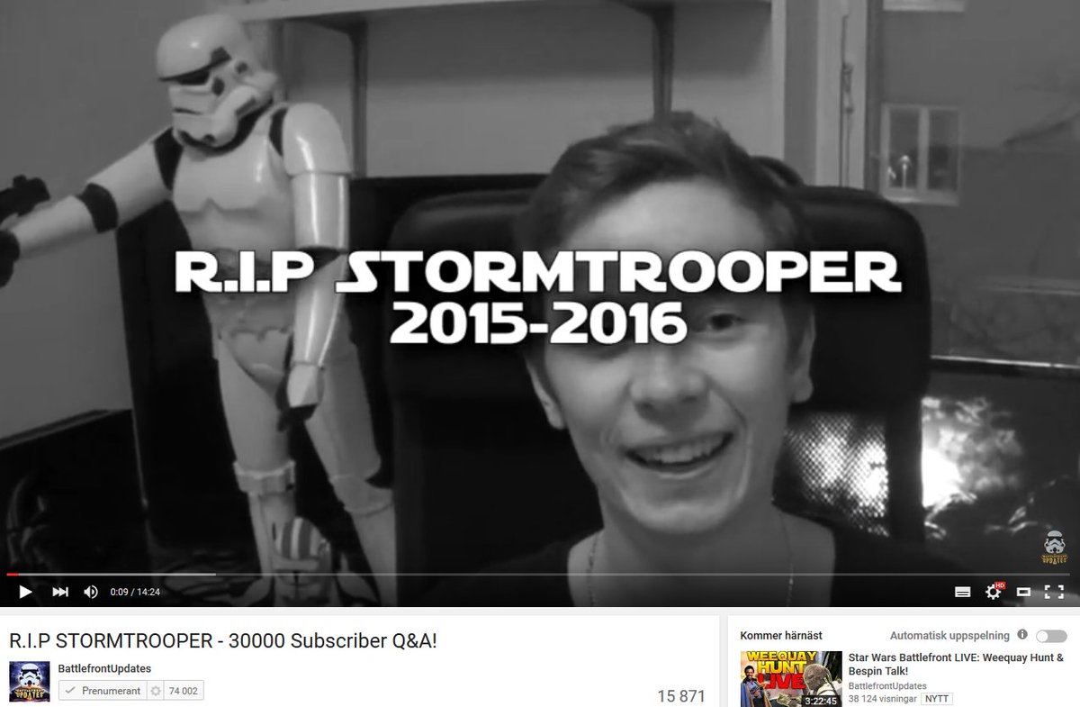 TheKnappen's tweet photo. Not a long time ago in a galaxy not far, far away... #RIPStormtrooper @SWBFUpdates @GeneralFuxx https://t.co/wWBy89nTFP