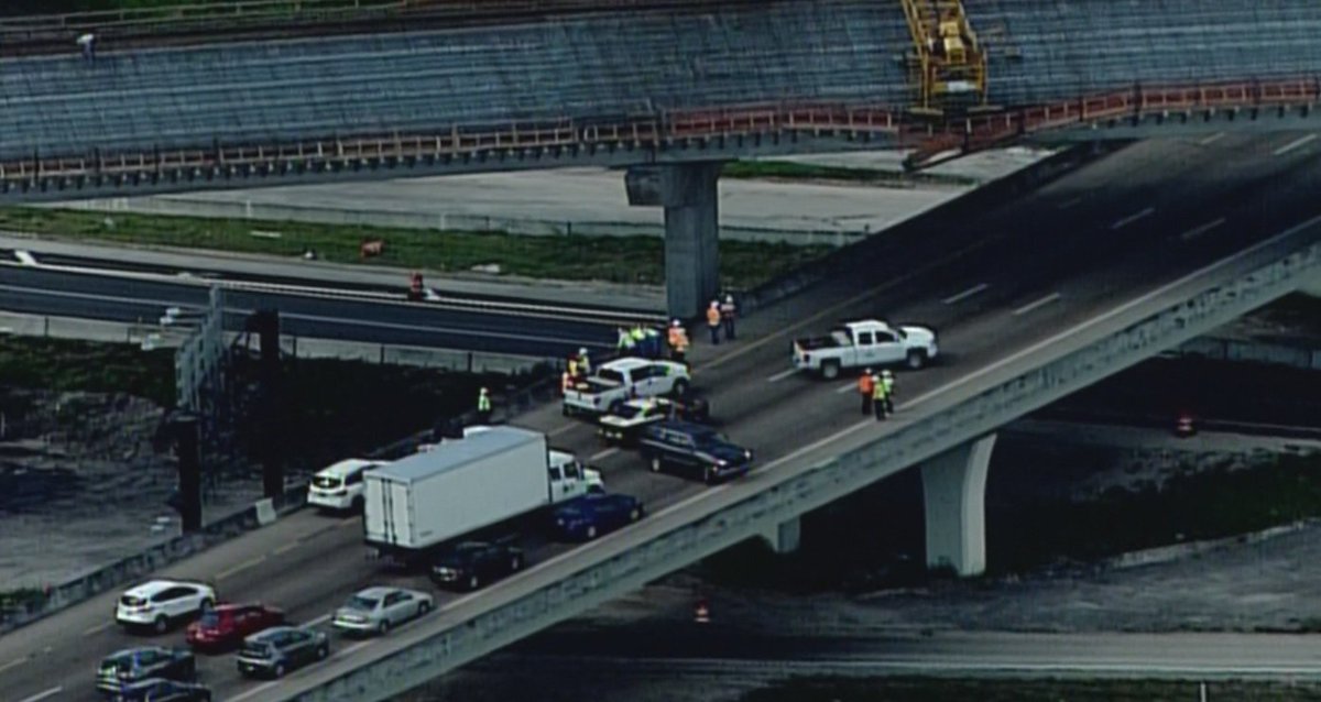 #TRAFFIC All northbound lanes of I-75 blocked at I-595 due to construction crane accident https://t.co/RCQAOKIHJ7