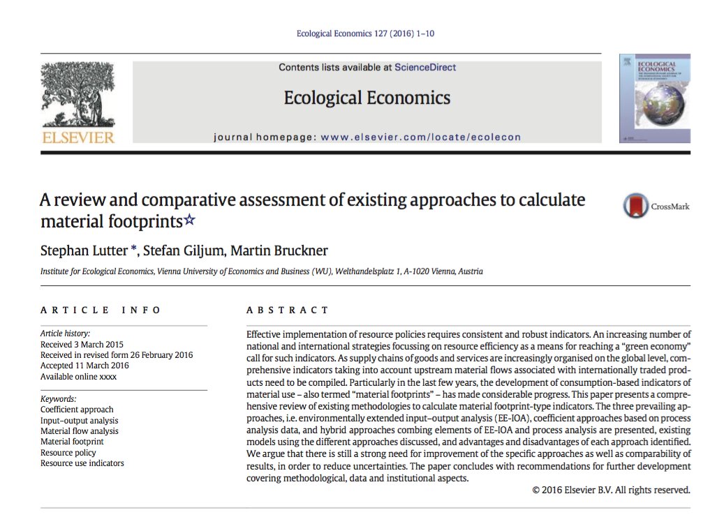 arifcemgundogan's tweet photo. Review & comparative assessment of approaches to calculate #materialfootprints doi:10.1016/j.ecolecon.2016.03.012 https://t.co/zqlIF8aFSV