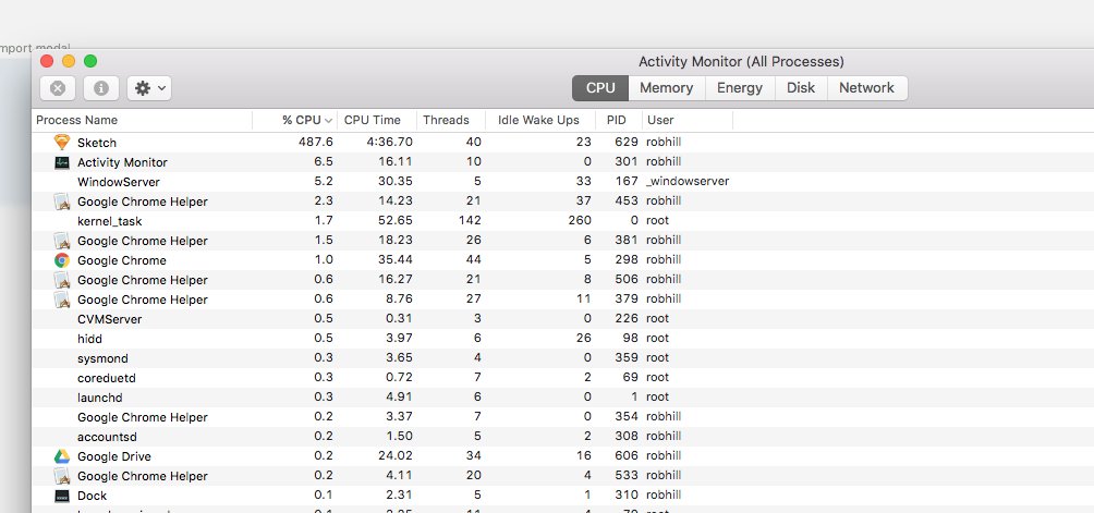 MyNativeSpell's tweet photo. @sketchapp @darrenalawi Im also having major issues with CPU. https://t.co/10mH3e8ax6