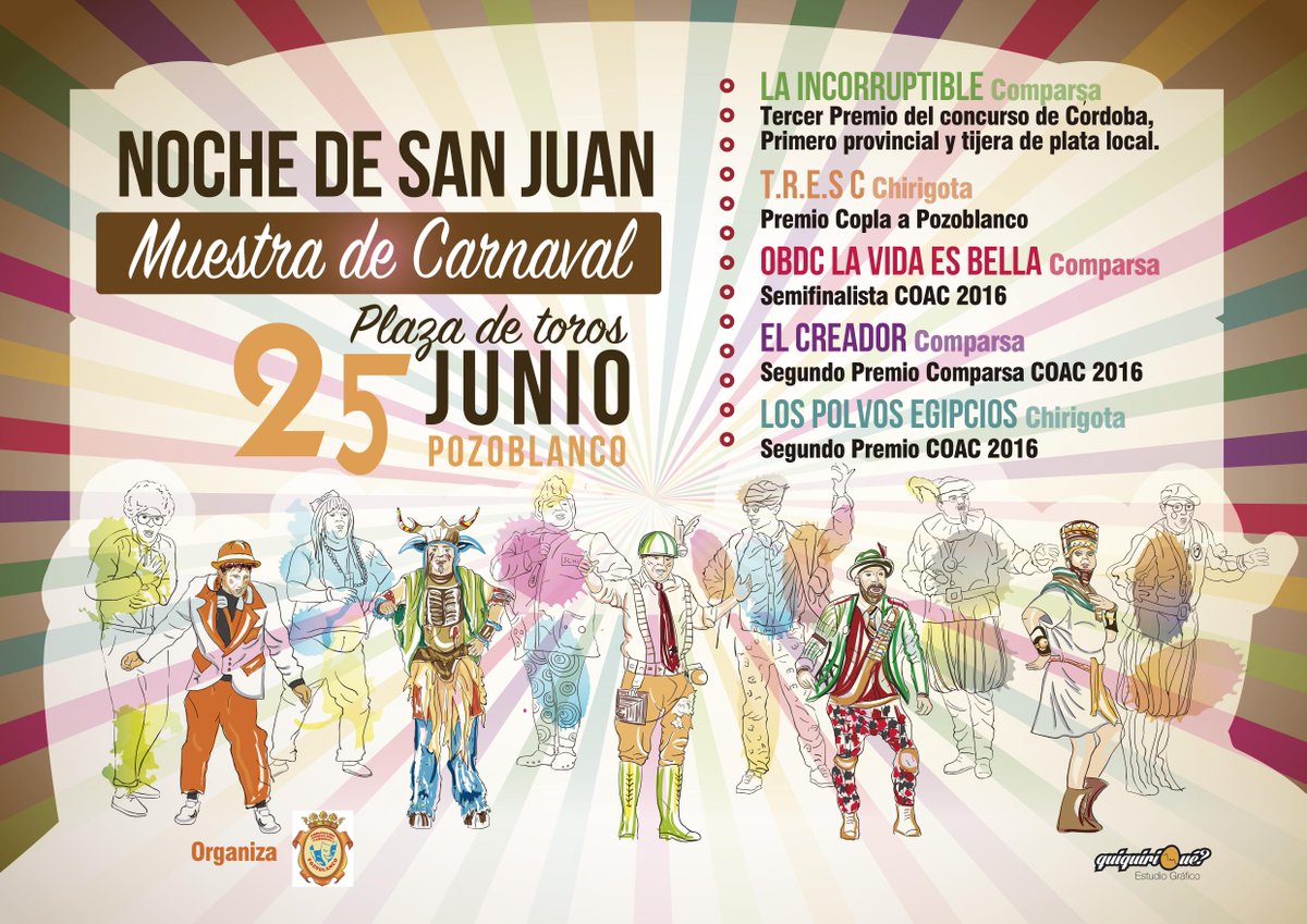 Nos vemos el 25 de Junio en Pozoblanco <a href="/comparsatino/">La Comparsa de Tino Tovar</a> <a href="/comparsaobdc/">OBDC</a> <a href="/chirigotavera/">Chirigota del Vera</a> <a href="/AgrupLosBatalli/">Agrup.Los Batallitas</a> <a href="/agrulostunantes/">Agrup. Los Tunantes</a>