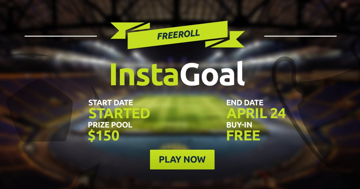 InstaGoalcom's tweet image. Freerolls are starting! JOIN now: bit.ly/IGTourneys