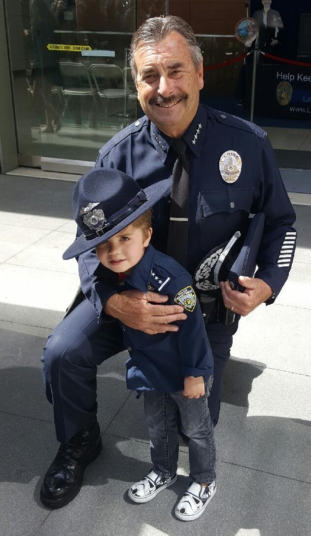 Met a new #LAPD Recruit. He has a few more years to go before becoming a police officer like his Dad. <a href="/JoinLAPD/">Join LAPD</a>