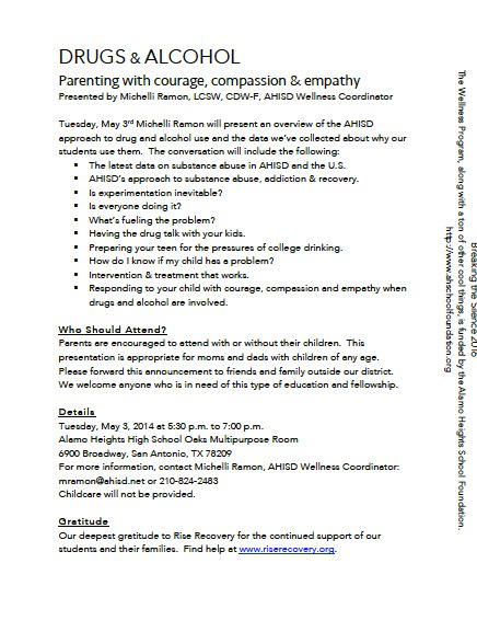 AHISD's tweet image. Save the Date for Breaking the Silence, Tuesday, May 3, 5:30-7 pm, AHHS Oaks.