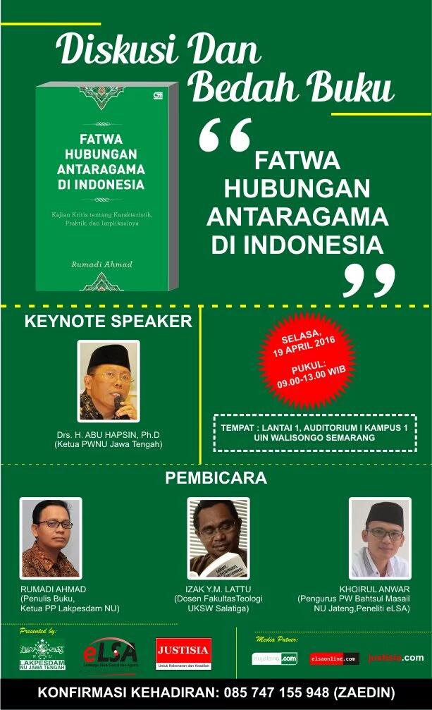 uinSMG's tweet photo. Pagi ini akan berlangsung diskusi dan bedah buku "Fatwa Hubungan Antaragama di Indonesia" karya @Rumadi04 di Audit I https://t.co/ZfsyTXil2Q