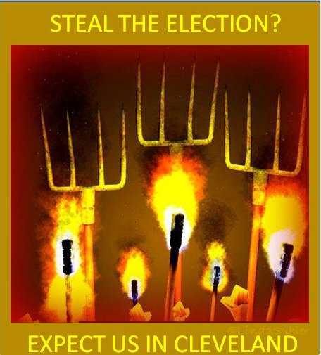 LindaSuhler's tweet image. If you steal the election from The People, GOP, you can expect us in force.
That's not a THREAT;
it's a PROMISE.