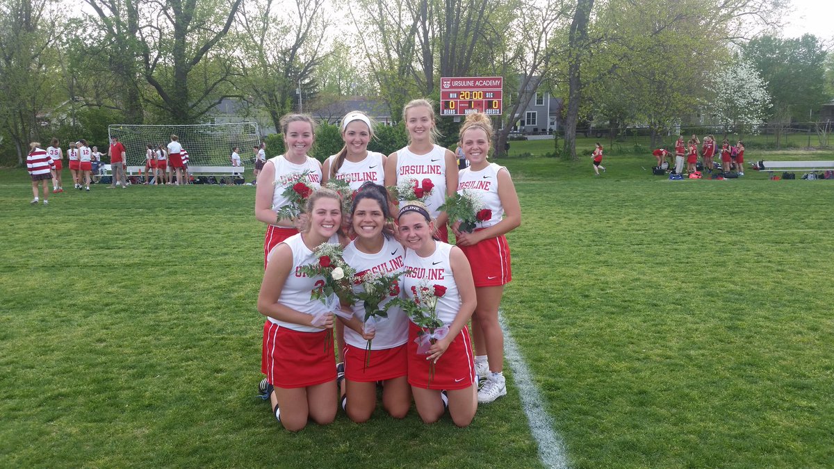 UrsulineSTL's tweet photo. Celebrating senior night! https://t.co/0Iw6Ec6Vf3