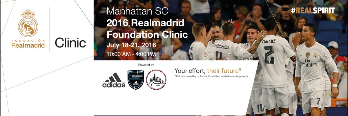 ManhattanSC_NYC's tweet photo. Manhattan SC 2016 Realmadrid Foundation Clinic #ThinkBigThinkMSC #ManhattanSC
Register: https://t.co/tZo2nkxYHb https://t.co/AD2fmpvMLj