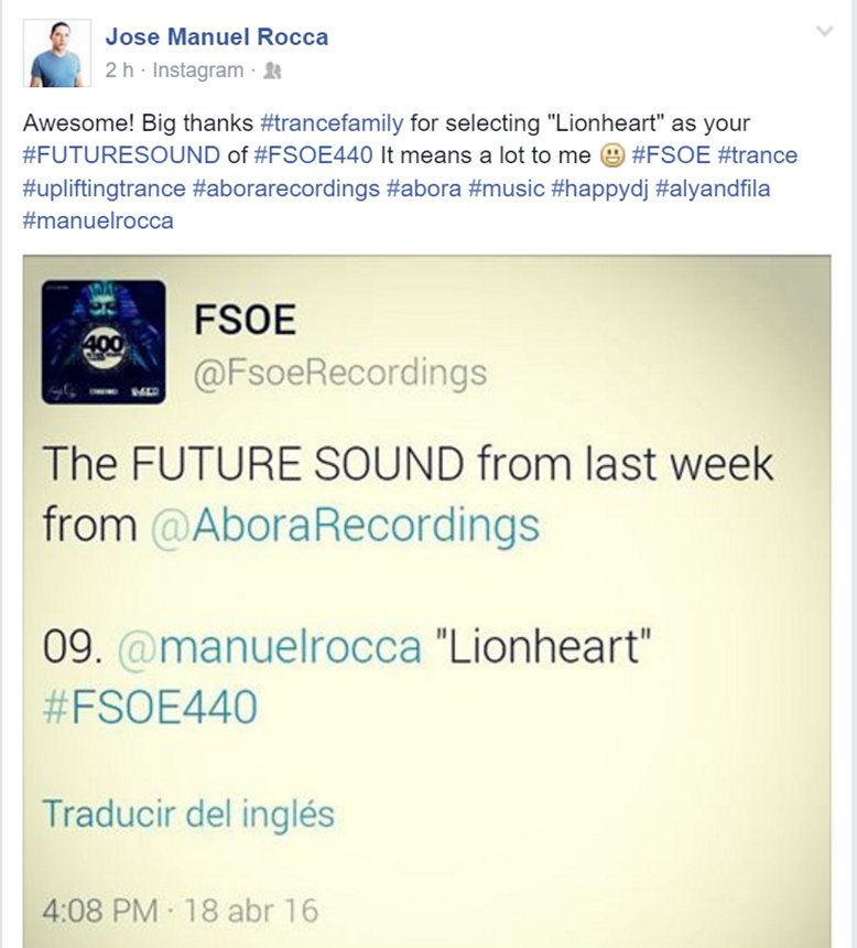 ASOTVZLA's tweet photo. Awesome! Manuel Rocca  "Lionheart"   [Abora] as #FUTURESOUND of #FSOE440 https://t.co/FWv69IXI5G