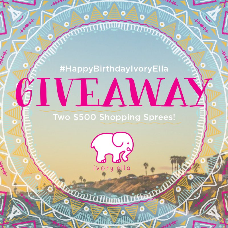 shopivoryella's tweet image. Giving away TWO $500 shopping sprees @ 10PM EST!! 🐘💕✌🏼️

Must RT AND tweet us using #HappyBirthdayIvoryElla to win 😊