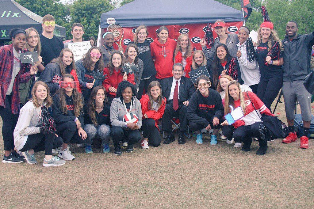 These student-athletes raised $3400 for <a href="/UGArelay/">UGA Relay For Life</a>! Amazing athletes, better people #GoDawgsBeatCancer