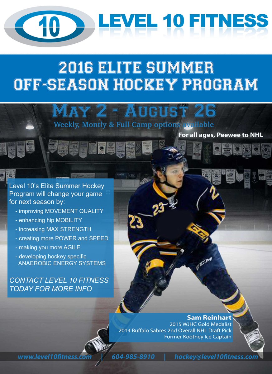 level10fitness's tweet photo. Only 2 weeks until #level10hockey conditioning camps kick off! Be sure to call 604-985-8910 for more info. https://t.co/xeNfAts06u