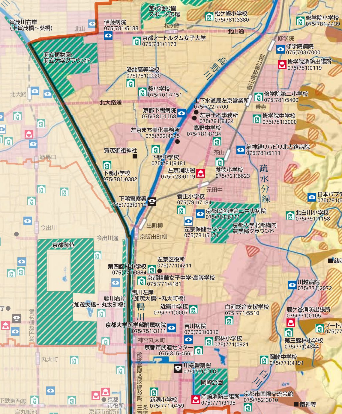 加納学 自転車で全都道府県へ Twitterren 講義で少し地震の話をしておこう 京都では花折断層が危険と言われていて 京大吉田キャンパスやその周辺は震度７ ピンク色 が予想されている 京都市 京都市防災マップ 震災編及び水災編 Https T Co Vzx1ytt9vt