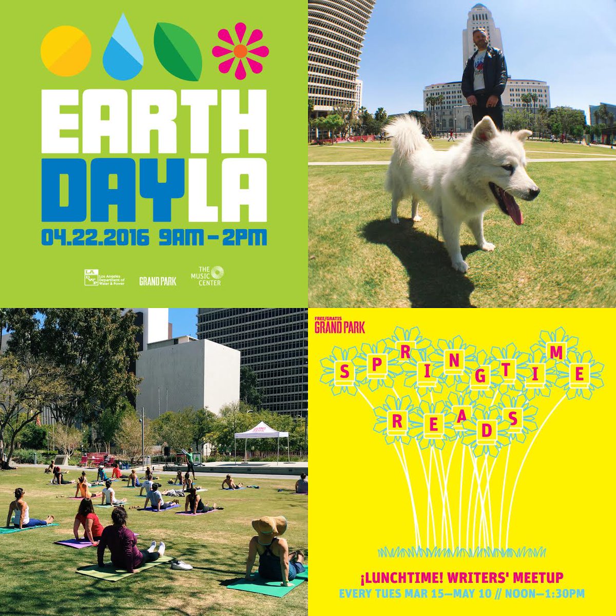 GrandPark_LA's tweet image. THIS WEEK 🌎 #WritersMeetup ✍ Food Trucks 🌮 @YogaWorks 🙏 Lunchtime Concert 🎼 #EarthDay 🌍🙌 bit.ly/thiswk