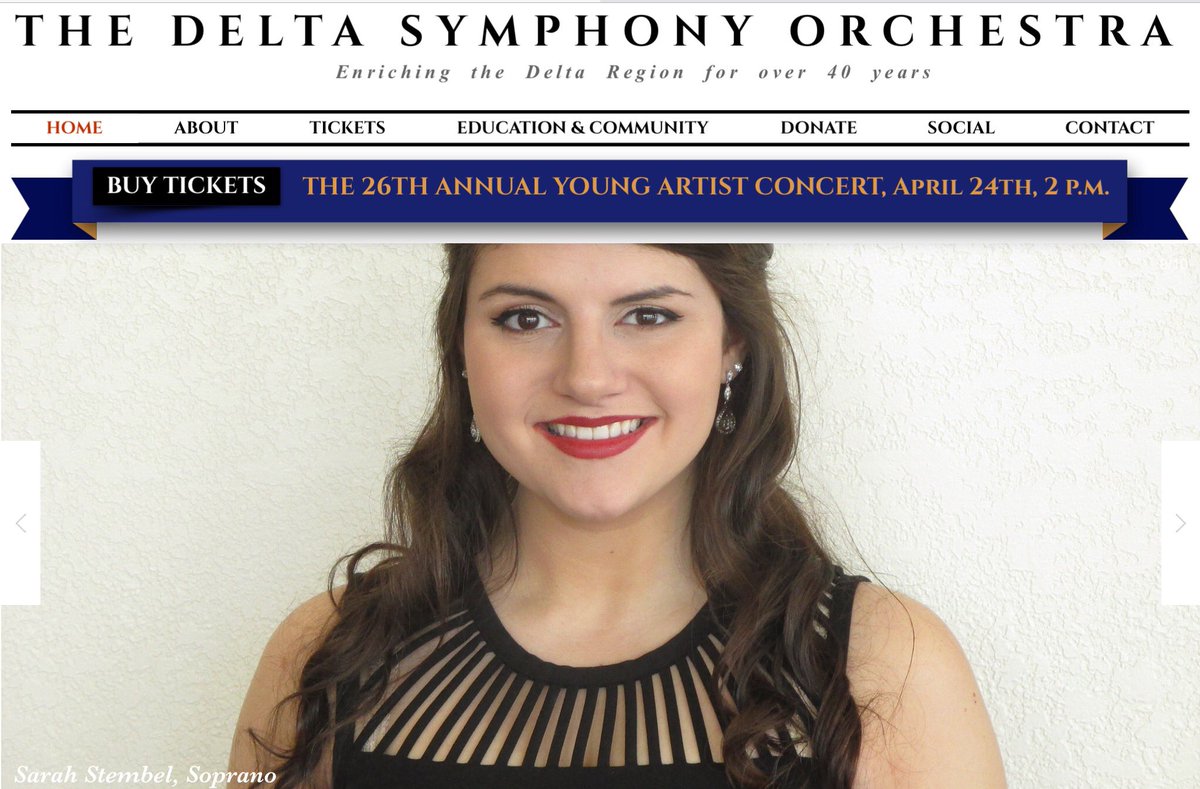 DeltaSympOrch's tweet photo. This Weekend. This Sunday. Be Amazed.
Lyric Soprano, Sarah Stembel. https://t.co/Wcw7egwAu9