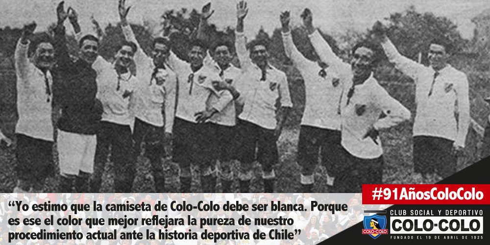 CSDColoColo's tweet photo. En estos momentos, esperamos con ansias un nuevo aniversario de nuestro amado club. Usemos el HT #91AñosColoColo https://t.co/0jK7bD8OCf