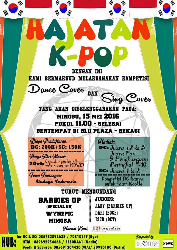 <a href="/AStyledc/">Astyle</a> Yuk ikutan HAJATAN K-POP. 15 Mei 2015 @ Blu Plaza Bekasi. ROOKIE ONLY. Dijamin BEDA! Cek Fav ya~ ☺