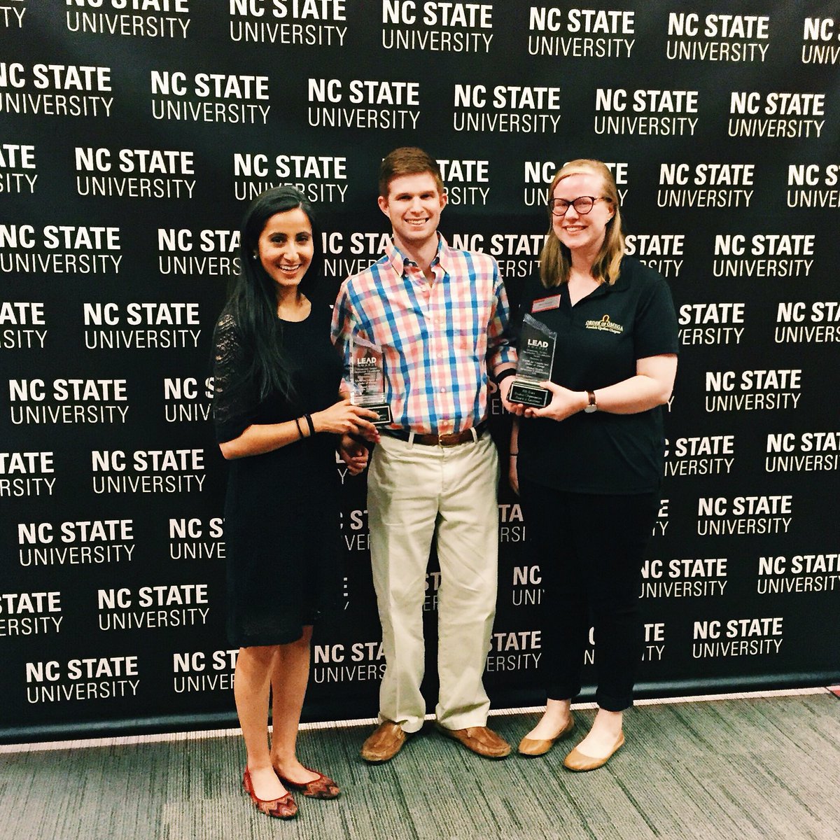 Honored to receive Outstanding Student Organization Collaboration Award with <a href="/NAMIatNCSU/">NAMI at NCSU</a>! #ncstatelead16