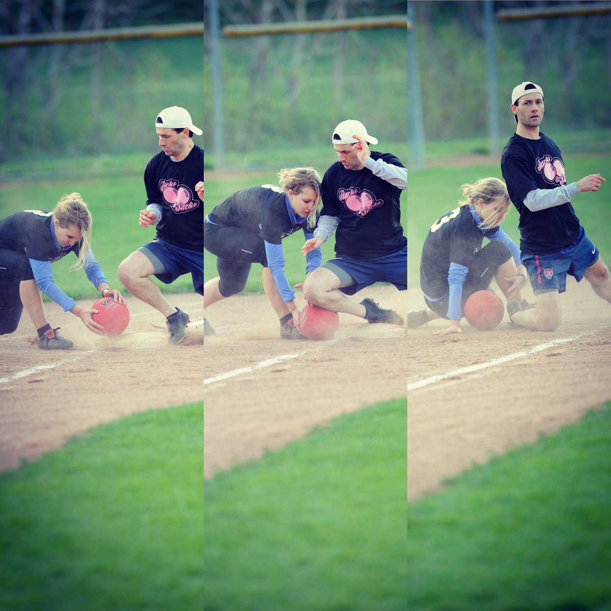 ChandElaine's tweet photo. #ruthless and also #outatthird but @GSOParksandRec kickball is so serious https://t.co/NGdugJbjwx