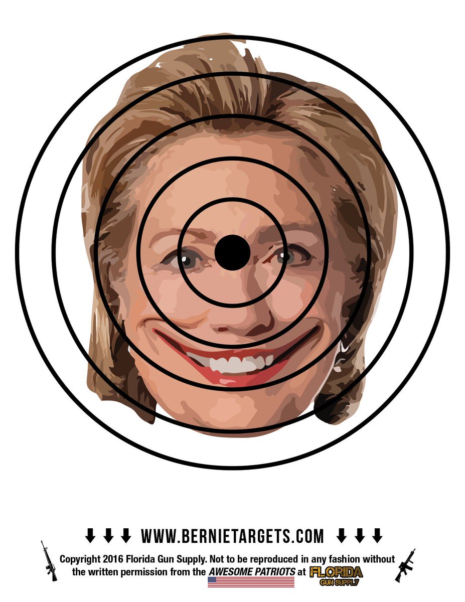 andythegunguy's tweet photo. Get your Hillary target at https://t.co/chNRMltxu5 #hillaryforjail2016 #hillaryshouldbeinprison #benghazi https://t.co/q2ConWtCCC