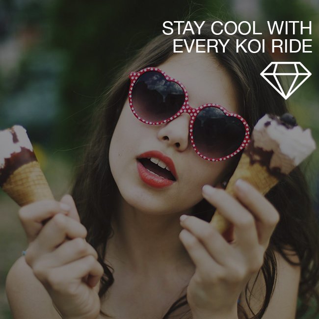 KoiRide's tweet photo. Temperature's soaring so stay cool with every KOI ride. #KOI #KOIRide #Your32CARatJourney #MyDubai https://t.co/Jz3rZMwhrN