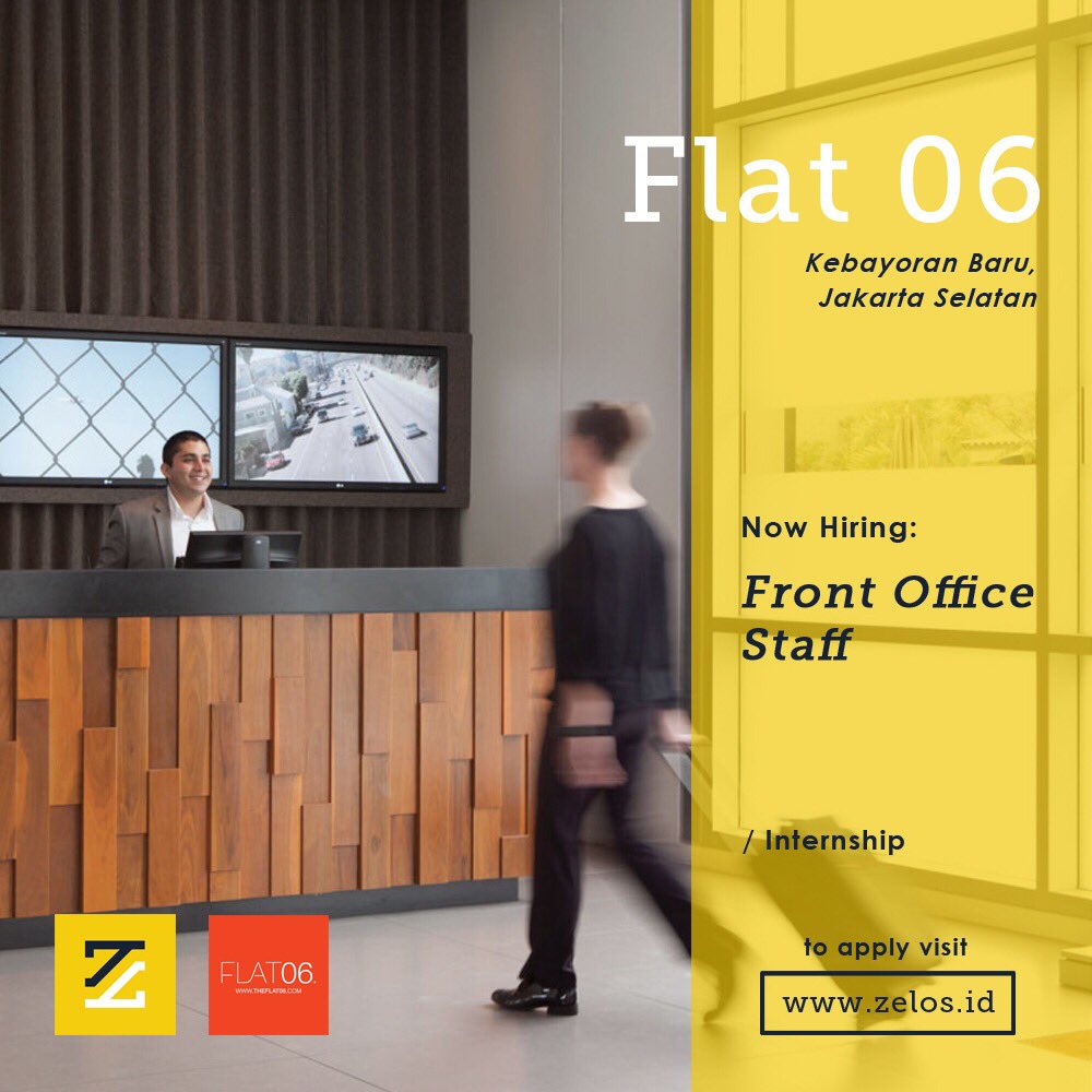 zelos_id's tweet photo. Hi, Flat06 is now hiring!
Sign up and apply at https://t.co/UPl91setOm @THEFLAT06 #lokerjakarta https://t.co/gnqZxWJzK3