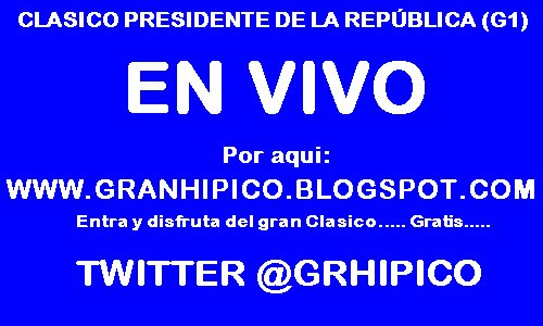 CLASICO PRESIDENTE DE LA REPUBLICA EN VIVO CLICK AQUI CgYE_YiXIAAxGbp