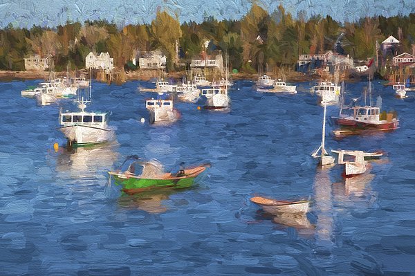 Wonderful #harbor in Maine of #boats #painted #photograph for #home #decor  #office or #gift buff.ly/1MwpMrc