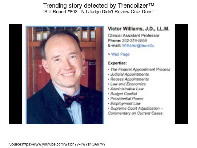 Christielizer's tweet photo. Still Report #802 - #NJJudge #Didn'tReviewCruz Docs #Governor #RepublicanPrimary... https://t.co/RRXVyzyNoH https://t.co/oQbZdP6NDl