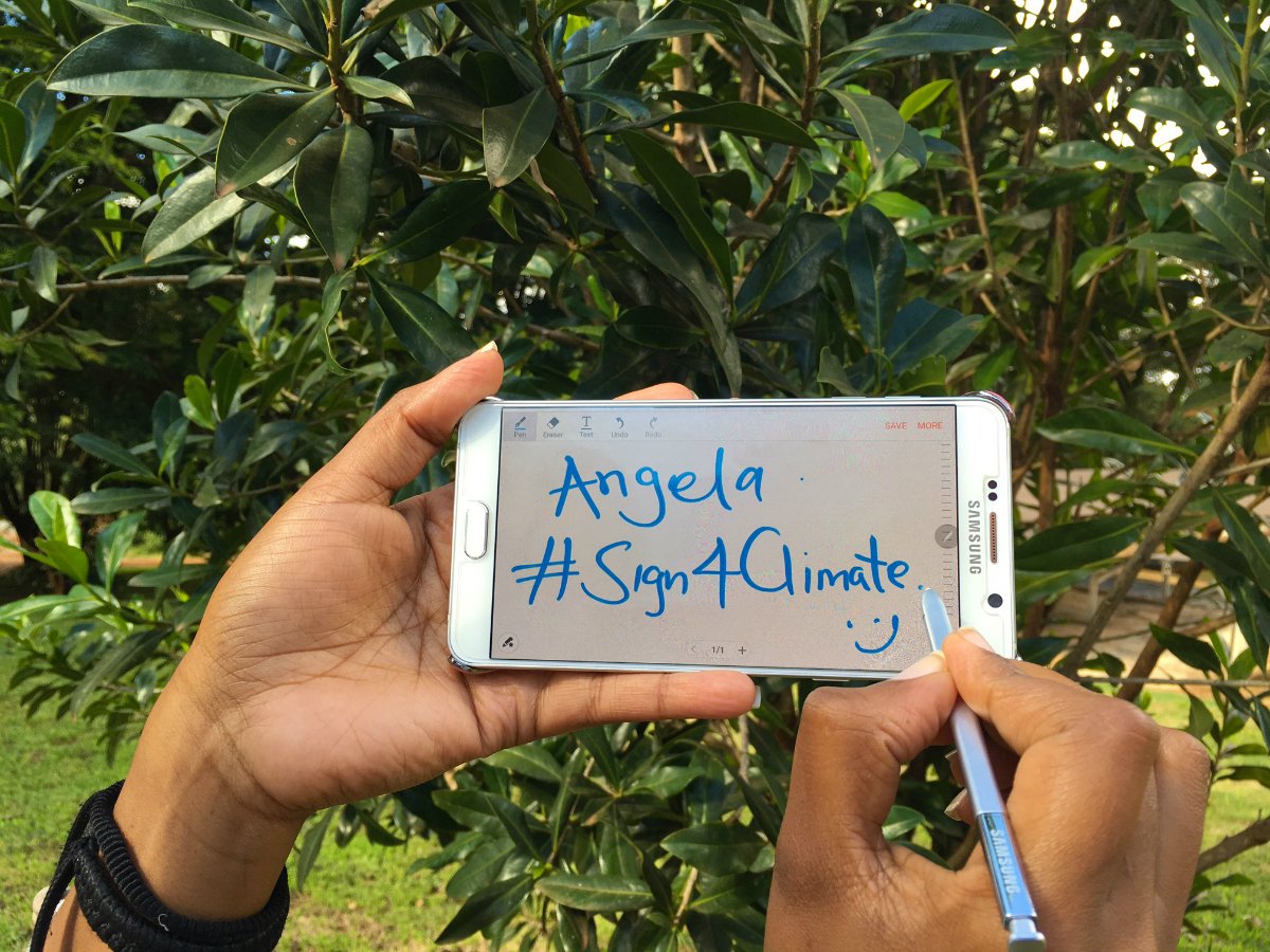 UNEP's tweet photo. The #ParisAgreement is counting on you. #Sign4Climate now and show how you care for climate and a better future. https://t.co/ks8uCp1vHs
