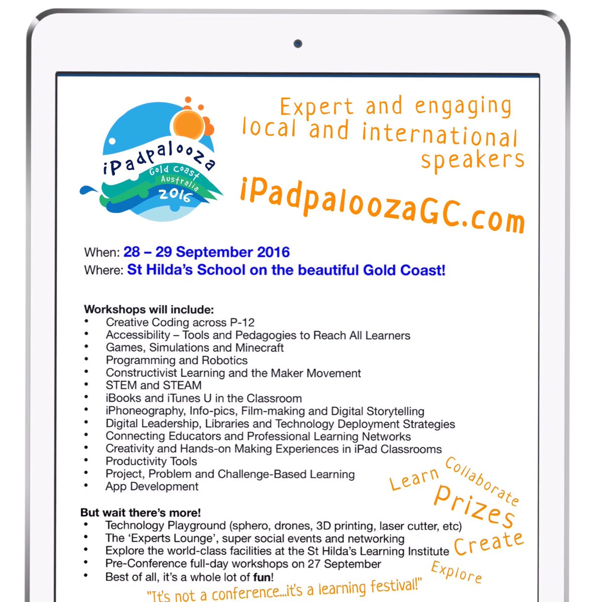 TECHpaloozaGC's tweet photo. #plzagc by St. Hilda's School (https://t.co/SbDJM1Boby) Have a sneak peek - new sessions added today. https://t.co/PIO5CUtkPT