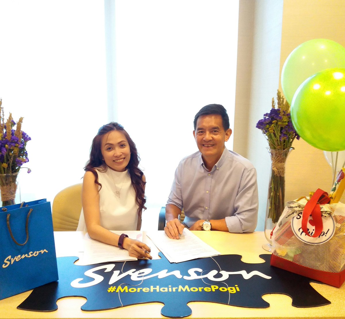 SvensonPHL's tweet photo. This just in: Philip Cu-Unjieng renews his contract as @svensonphl's endorser. #FightForEveryStrand #SvensonPH https://t.co/VKKFJnjx9a